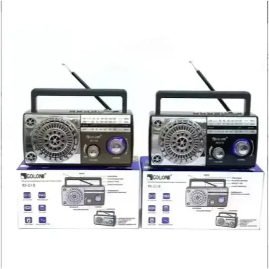 Golon RX-018 Настолен Радиоприемник Соларно Захранване с Bluetooth Черен