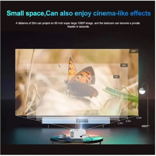 TN-CY900 Projector LCD Λάμπας LED με Ενσωματωμένα Ηχεία