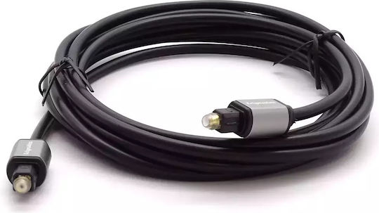 Kruger & Matz Optical Audio Cable TOS male - TOS male Μαύρο 3m (KM1224)