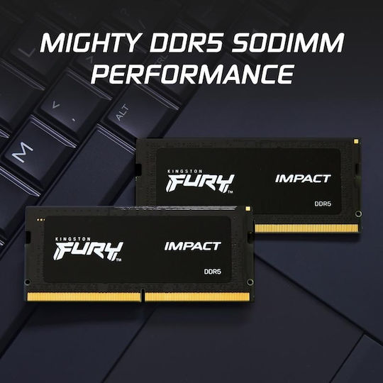 Kingston Fury Impact 8GB DDR5 RAM cu Viteză 4800 pentru Laptop