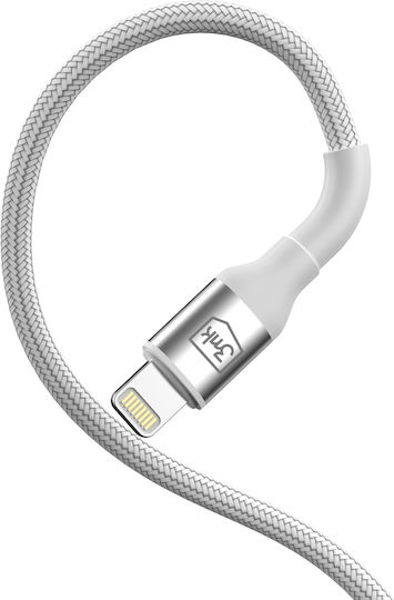 3MK USB-C to Lightning Cable 20W White 1m