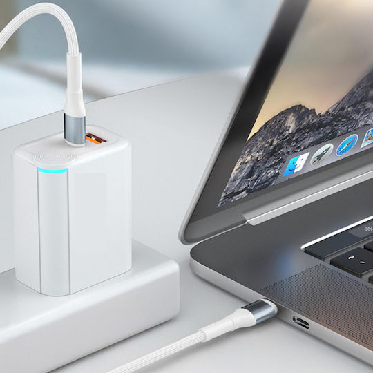 3MK USB-C to Lightning Cable 20W White 1m
