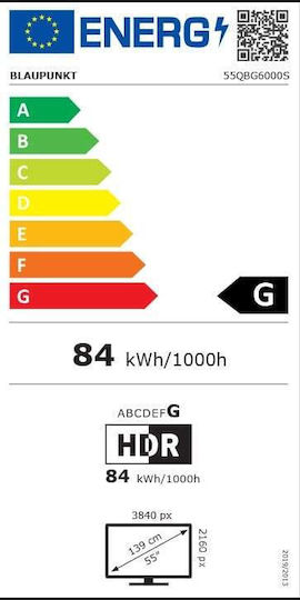 Blaupunkt Смарт телевизор 55" 4K UHD QLED 55QBG6000S HDR (2025)
