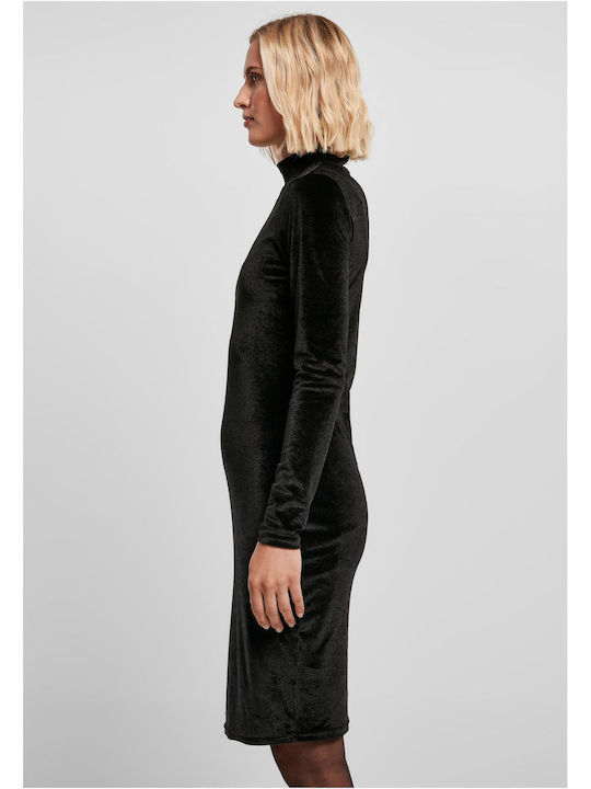 Mini Evening Dress Velvet Black