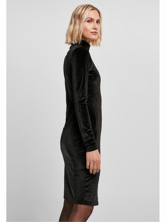 Mini Evening Dress Velvet Black