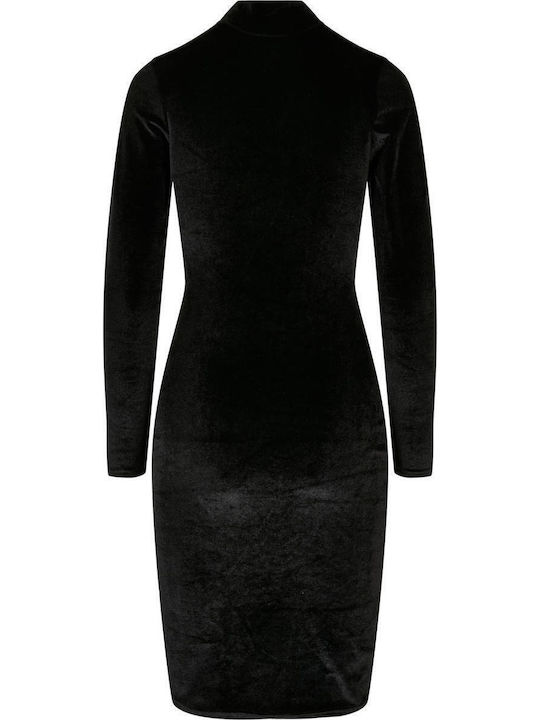 Mini Evening Dress Velvet Black