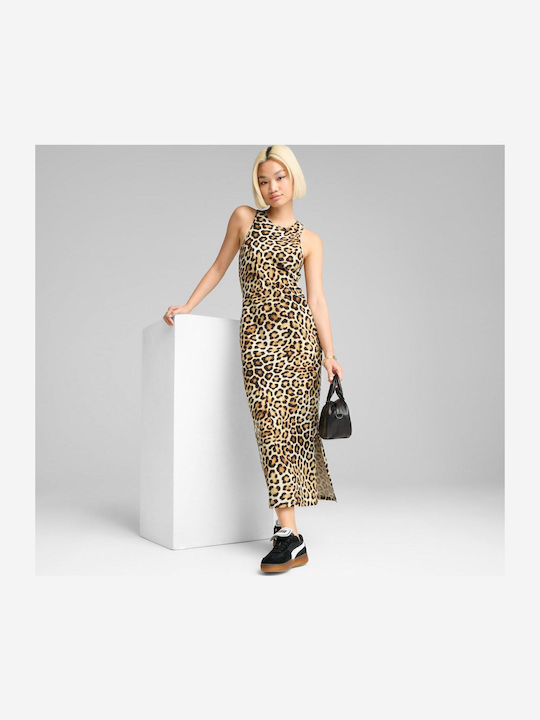 Rochie De Vară Pentru Femei Midi Leopard