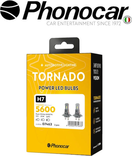 Phonocar Lamps Car H7 / H18 LED 5600K Cold White 12V 1pcs