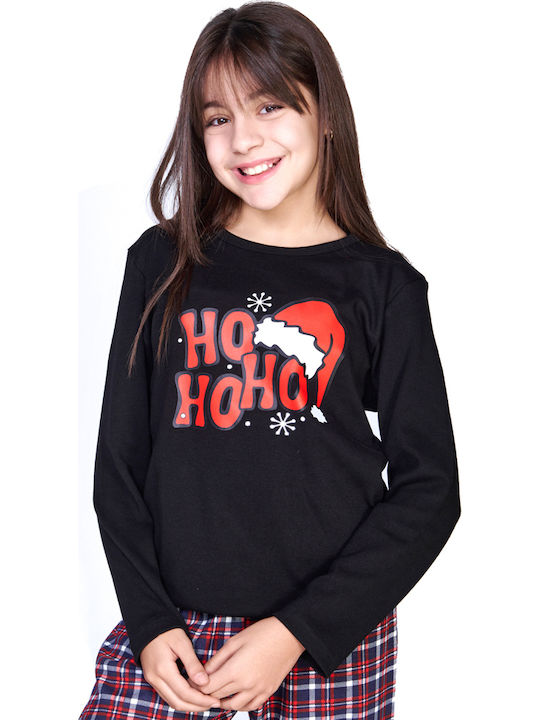 Comfort Kids' Pajamas Winter Cotton Black