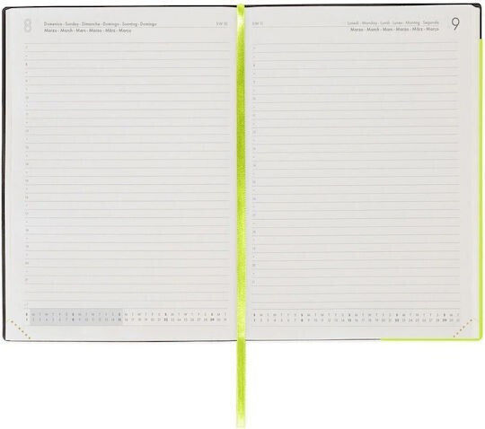 Legami Milano Daily Replacement Pages Light Green 17x24cm