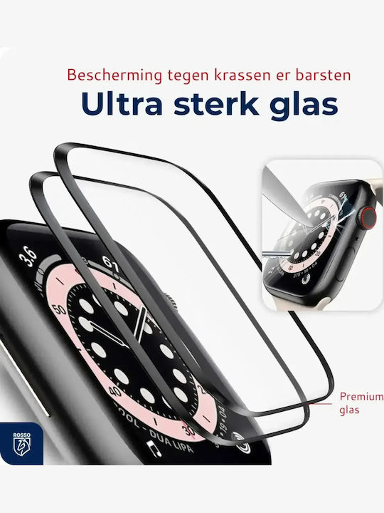 Tempered Glass Apple Watch Se 6 5 4 40mm Rosso Installation Tray Αντιχαρακτικό Γυαλί Προστασίας Οθόνης 2 Τεμάχια Black 8719246474392