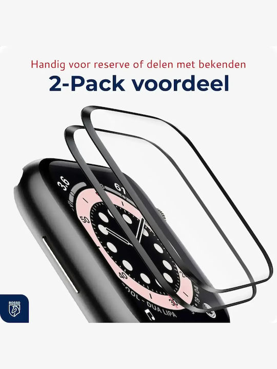 Tempered Glass Apple Watch Se 6 5 4 40mm Rosso Installation Tray Αντιχαρακτικό Γυαλί Προστασίας Οθόνης 2 Τεμάχια Black 8719246474392