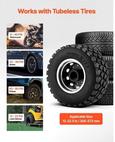 Portable Tire Bead Seating Device Vevor 3.2 Gal 12.11 L 12 L Air Bead Blaster Manual Tire Inflating Tool Working Pressure 87-116 Psi Inflatable Trigger Car Compact SUV Light Truck Electric Bicycle
