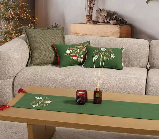 Възглавница Декоративна Коледна Пълнеж Noel Verde Зеленo-червено Nef-nef Homeware 30x45