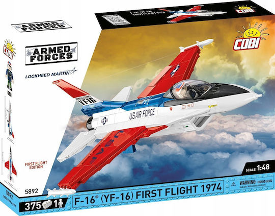 Cobi Cobi 5892 Armed Forces Aircraft Fighter-Attack F-16 Yf-16 First Flight 1974 375 Bricks