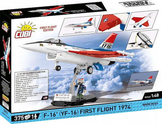 Cobi Cobi 5892 Armed Forces Aircraft Fighter-Attack F-16 Yf-16 First Flight 1974 375 Bricks
