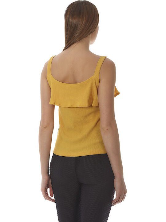Bluza Damă Fără Mâneci Galben