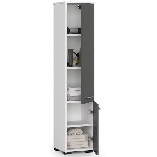 Akord Furniture Factory Coloană De Baie De Pardoseală M30xA30xÎ140cm Gri