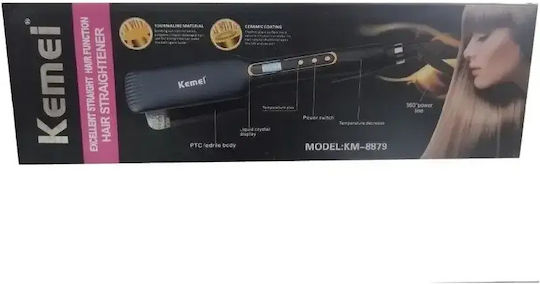 Kemei KM-8879 Πρέσα Μαλλιών με Κεραμικές Πλάκες 55W