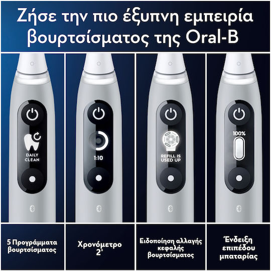 Oral-B Io Series 6 Electric Toothbrush with Pressure Sensor and Travel Case Gray