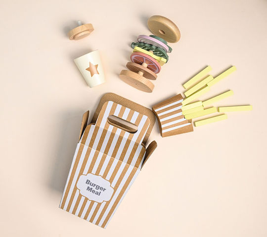 Jabadabado Jabadabado Wooden Fast Food Toys for 2+ Years