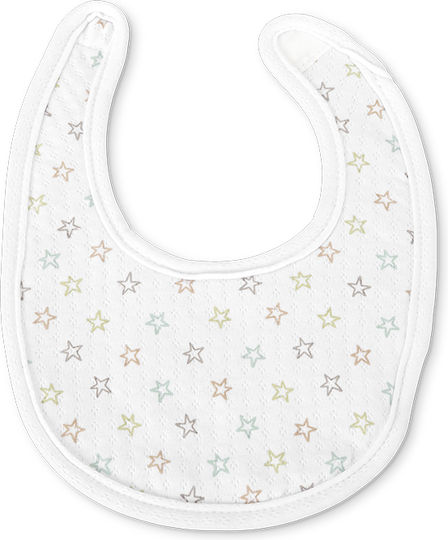 Lorelli Σαλιάρα Υφασμάτινη με Αυτοκόλλητο White για 0 m+ 2τμχ