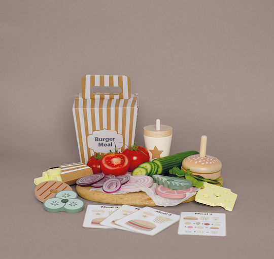 Jabadabado Jabadabado Wooden Fast Food Toys for 2+ Years