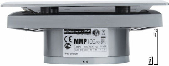 Mmotors De perete Ventilator de Baie Argintiu