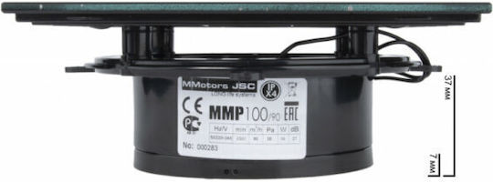 Mmotors Mmp 100 Wandmontage Lüfter für das Badezimmer Schwarz