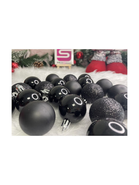 Weihnachtsbaumschmuck Set 20 Stück 3 Sorten 4cm Schwarze