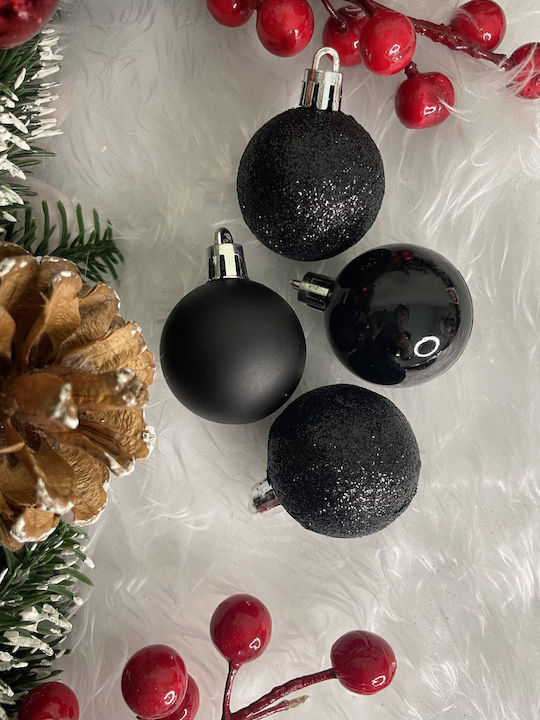 Weihnachtsbaumschmuck Set 20 Stück 3 Sorten 4cm Schwarze