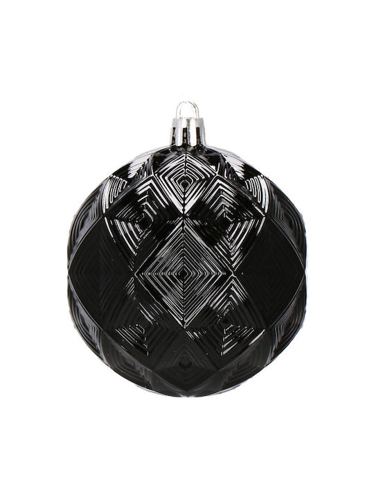 Christmas Ball Set 30 Pieces 8cm 6 Designs Black