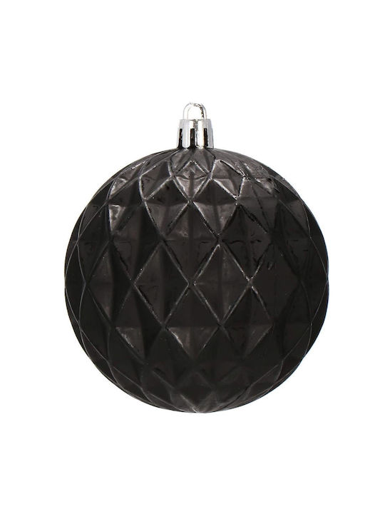 Christmas Ball Set 30 Pieces 8cm 6 Designs Black
