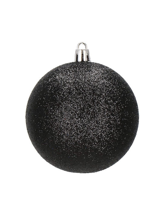 Christmas Ball Set 30 Pieces 8cm 6 Designs Black