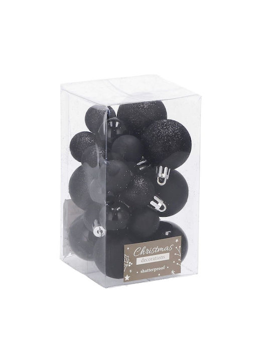 Weihnachtsbaumschmuck Set 25 Stück 3 Sorten 2,5cm 4cm Schwarze