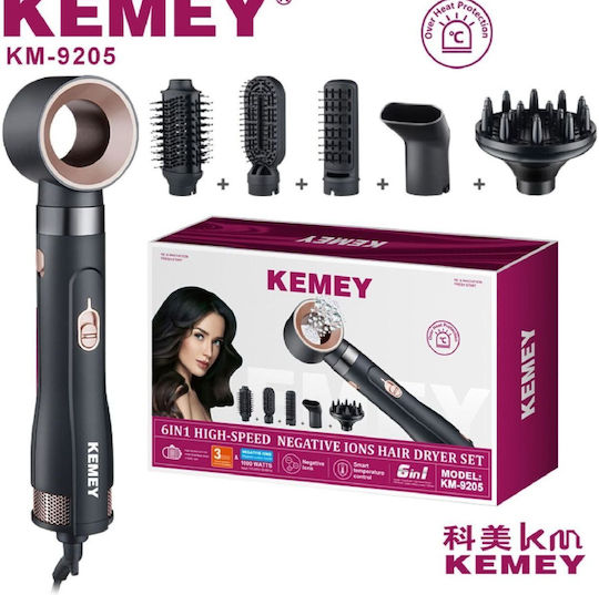 Kemei Ionic Πιστολάκι Μαλλιών Ταξιδίου 1000W KM-9205