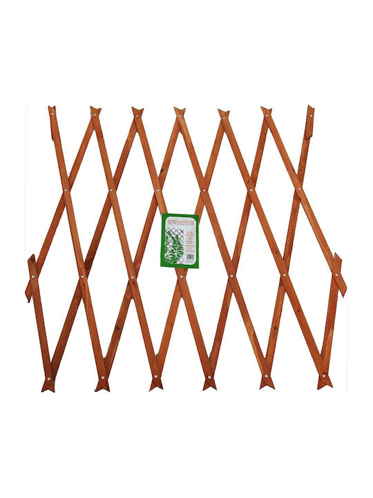 Grilaj Pliabil de Grădină din Lemn cu Plasă în Formă de Romb de Culoare Maro 180x120cm