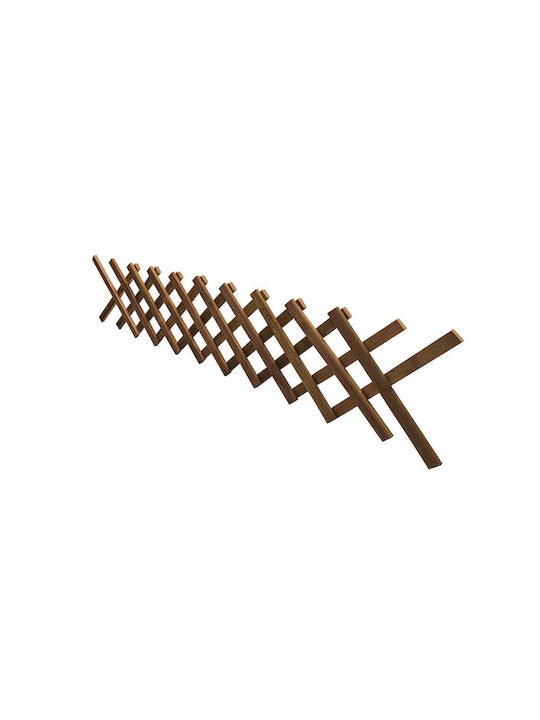 Klappbares Spalier Garten aus Holz mit Rhombus-Rasterdesign in Beige Farbe 260x60cm