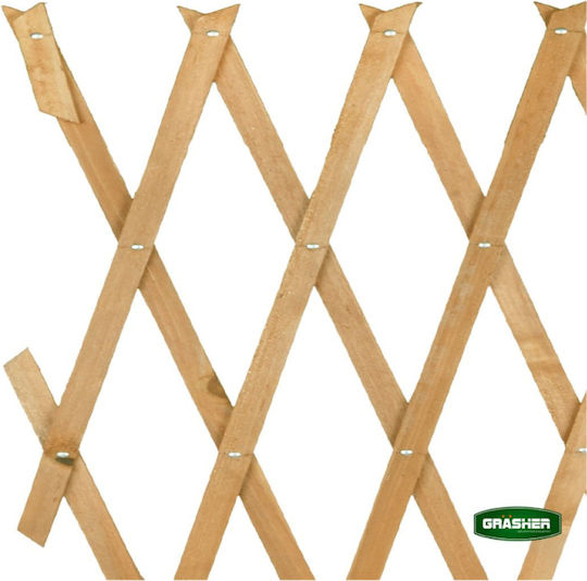 Grilaj Pliabil de Grădină din Lemn cu Plasă în Formă de Romb de Culoare Maro 180x120cm