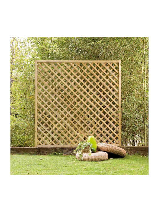 Diagonal (6x6) Wood Trellis Beige 100x100cm
