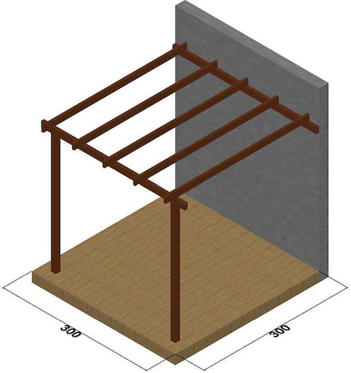 Garden Pergola Made of Wood with Ceiling 500x300cm