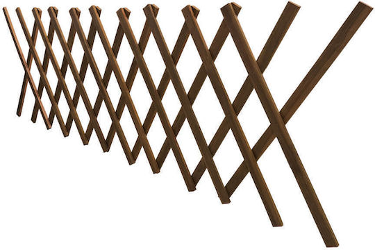 Trellis Pliabil de Grădină din Lemn cu Design în Grilă Romb în Culoare Bej 260x100cm