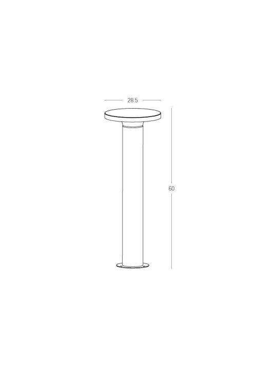 Zambelis Lights Φωτιστικό Κολωνάκι LED Εξωτερικού Χώρου 11W με Θερμό Λευκό Φως IP65