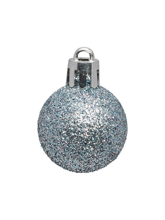 Weihnachtsbaumschmuck Set 44 Stücke Kugeln Girlande Baumspitze Blau Weiß