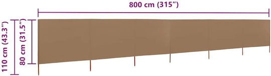 vidaXL în Culoarea Maro 1.2x6.0m