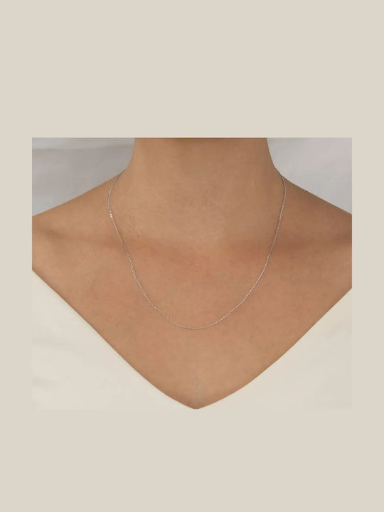 White Gold Chain Neck 14K Length 50cm