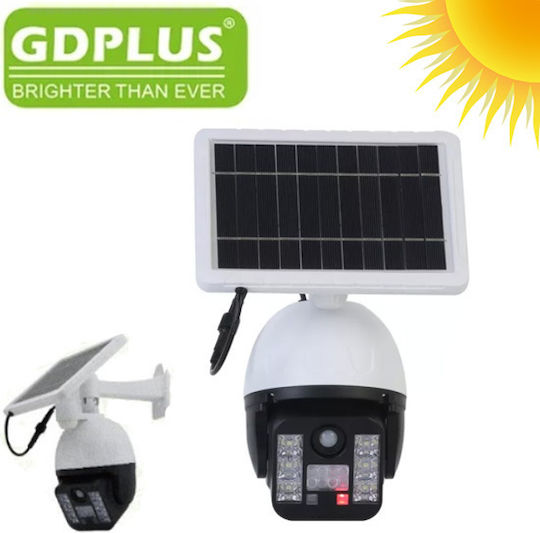 GDPLUS Solar Dummy Surveillance Dome Camera with LED Lighting White