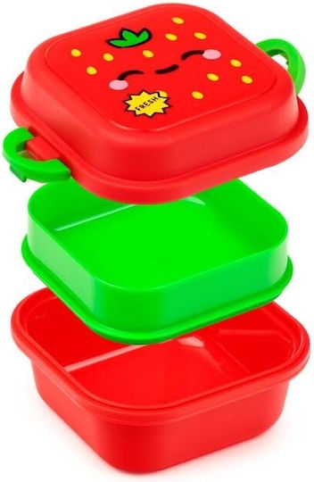 Puckator Plastic Kids' Food Container Red