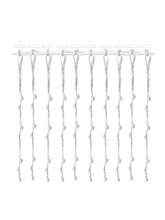 200 Lights LED 2m. x 200cm Warm White USB type Curtain 10pcs