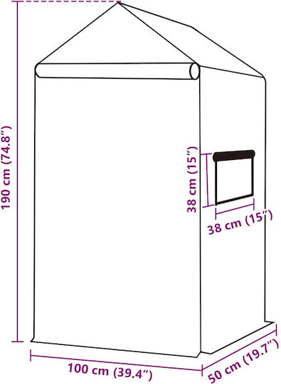 vidaXL 316446 Gewächshausabdeckung 8x4x2m